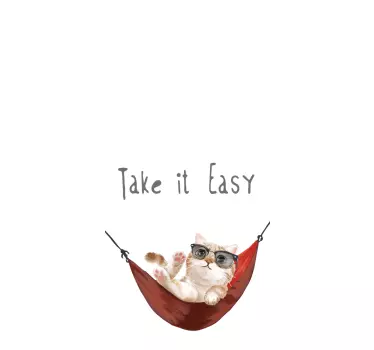Huawei sticker chill kat hangmat - TenStickers