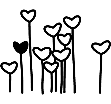 Sticker bloemen van vormpjes - TenStickers