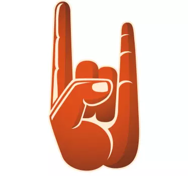 Sticker hand rock - TenStickers