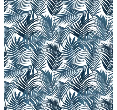 Stickers voor op meubels Ontwerp met blauwe palmbladeren - TenStickers