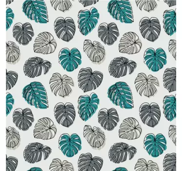 Meubel sticker monstera bladpatroon - TenStickers