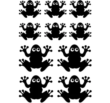 Sticker decoratie WC kikkers - TenStickers