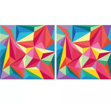 Sticker geometrische vormen levendig geometrisch element - TenStickers