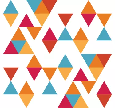 Sticker geometrische vormen kleurrijke driehoeken - TenStickers