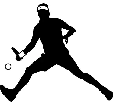 Sticker silhouette tennis speler - TenStickers