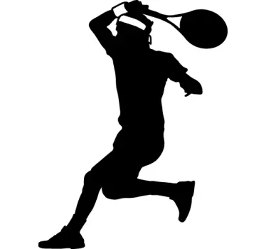 Muursticker silhouet tennissen voorhand - TenStickers