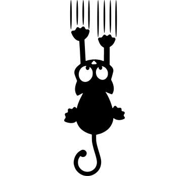 Koelkast stickers Kat vallen op maat - TenStickers