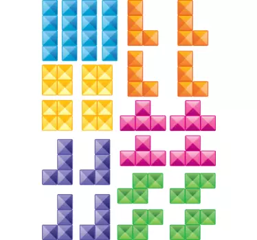 Sticker blokken tetris - TenStickers