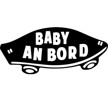 Sticker baby aan board baby onboard notification - TenStickers