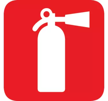 Sticker teken brandblusser - TenStickers