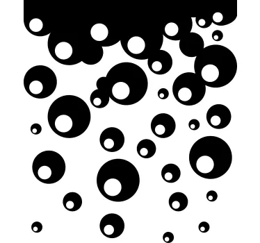 Douchedeur sticker bubbelpatroon ontwerp - TenStickers
