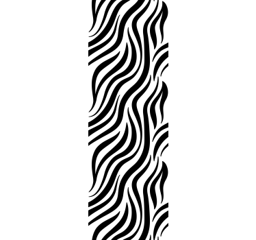 Douchedeur sticker golvende golfmotief - TenStickers