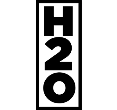 Douchewand stickers H20 doorschijnend ontwerp - TenStickers
