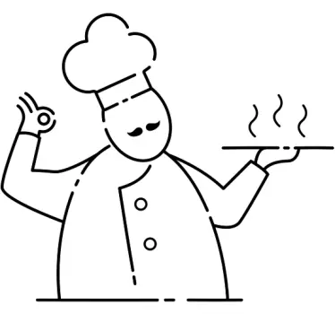 Restaurant raamstickers Italiaans chef-ontwerp - TenStickers