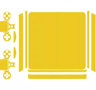 Ps4 sticker gele ribbelhoes - TenStickers