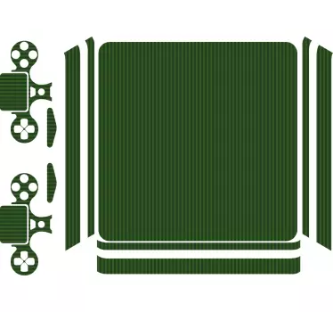 Ps4 sticker groene gestreepte barrière - TenStickers