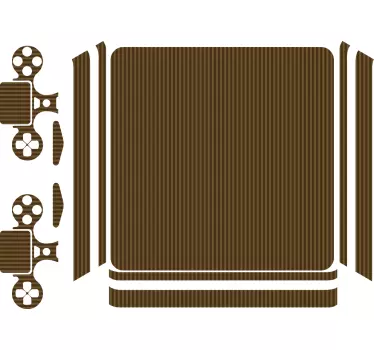 Ps4 sticker gestreept bruin patroon - TenStickers
