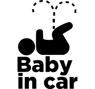 Sticker baby aan board voor voertuigveiligheid - TenStickers