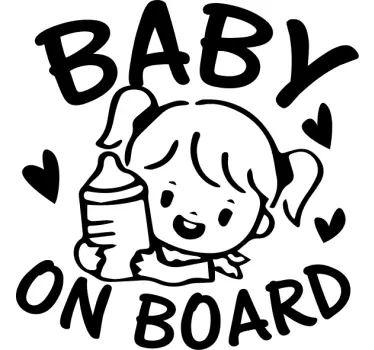 Sticker baby aan board schattige baby waarschuwing - TenStickers