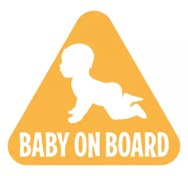 Veiligheidsbabybord sticker baby aan board - TenStickers
