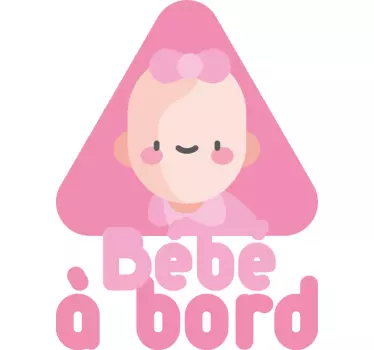 Sticker baby aan board schattige baby stijl - TenStickers