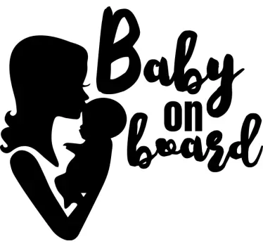 Baby aan boord sticker Moeder en baby aan boord ontwerp - TenStickers