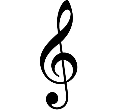 Sticker Solsleutel Muziek - TenStickers