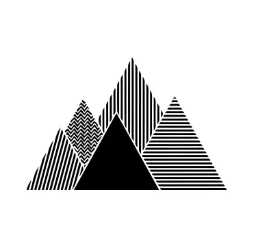 Sticker geometrische vormen creatieve bergtoppen - TenStickers