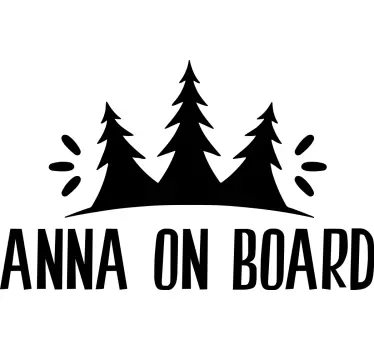 Baby aan boord sticker Dennen ontwerp - TenStickers