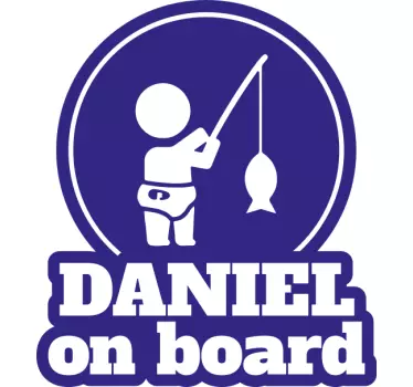 Sticker baby aan board vissen activiteit - TenStickers