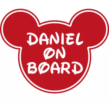 Sticker baby aan board aanpasbare kindermelding - TenStickers