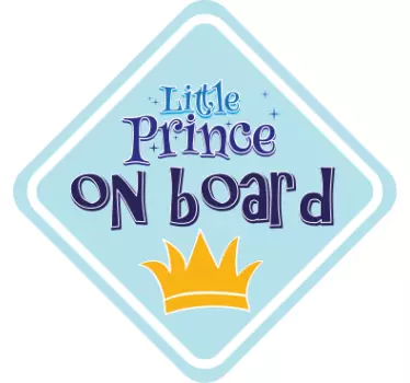 Sticker baby aan board kleine prins sign - TenStickers