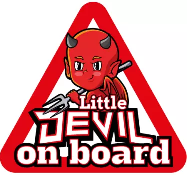Sticker baby aan board kleine duivel sticker - TenStickers
