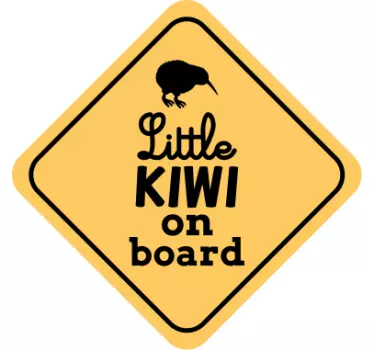 Sticker baby aan board little kiwi bord - TenStickers