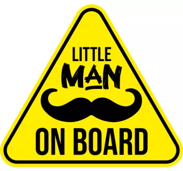 Baby aan boord sticker Illustratie kleine man aan boord - TenStickers