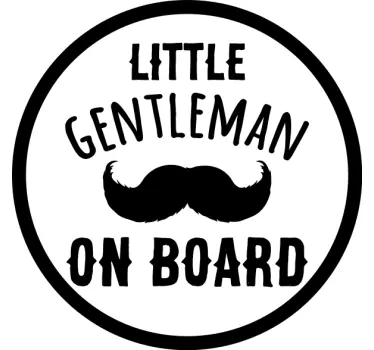 Baby aan boord sticker Kleine heer aan boord - TenStickers