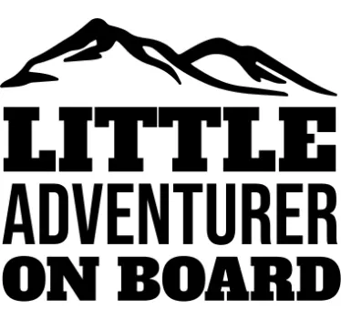 Sticker baby aan board kleine avonturier quote - TenStickers