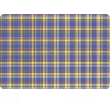 Stickers voor laptop Blauw geruit tartaarpatroon - TenStickers