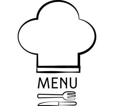 Sticker Menu Bestek Muts - TenStickers