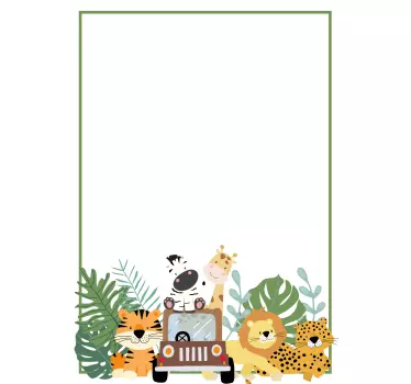 Whiteboard sticker dieren safari avontuur - TenStickers