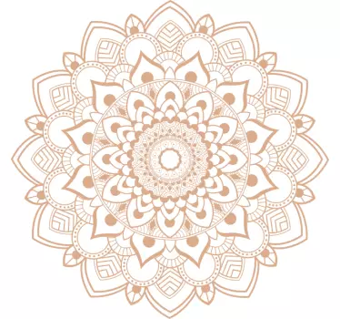 Wanddecoratie stickers Crèmekleurige mandala - TenStickers