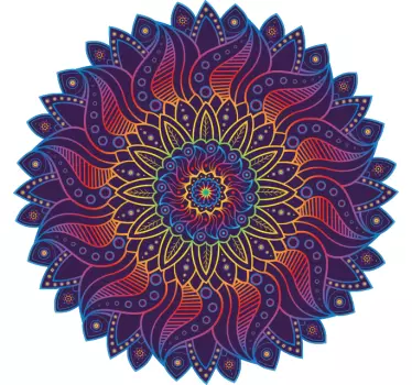 Sticker geometrische vormen stralend bloemen mandala - TenStickers