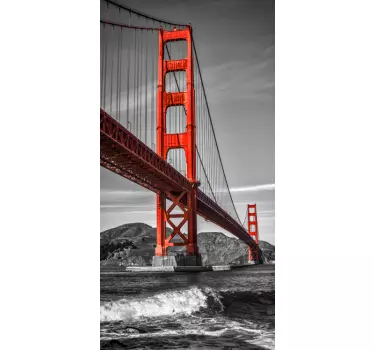 Koelkast sticker Golden Gate - TenStickers
