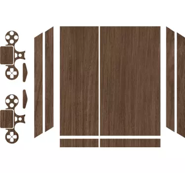 Houten consolehoes ps4 sticker - TenStickers