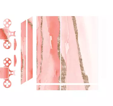 Ps4 sticker roze marmer afwerking - TenStickers