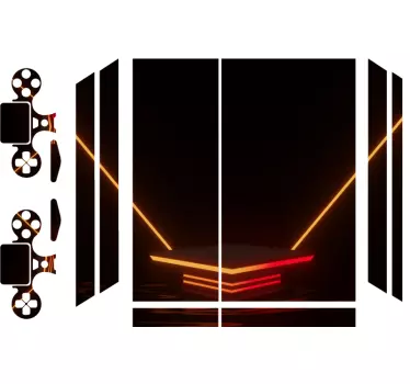 Neonlichtpatroon ps4 sticker - TenStickers