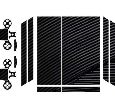 Strakke zwarte textuur ps4 sticker - TenStickers