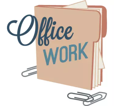 Office work bedrijf sticker - TenStickers