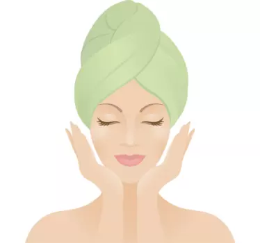 Sticker mooie vrouw gezicht - TenStickers