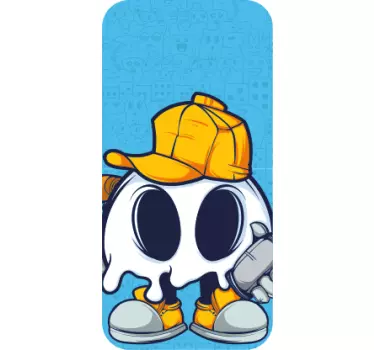 Spookfiguur met hoed huawei sticker - TenStickers